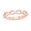 Thumbnail Image 0 of 0.25 CT. T.W. Diamond Twist Shank Anniversary Band in 10K Rose Gold
