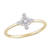 Thumbnail Image 0 of 0.088 CT. T.W. Diamond Cross Ring in 10K Gold