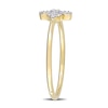 Thumbnail Image 2 of 0.088 CT. T.W. Diamond Cross Ring in 10K Gold