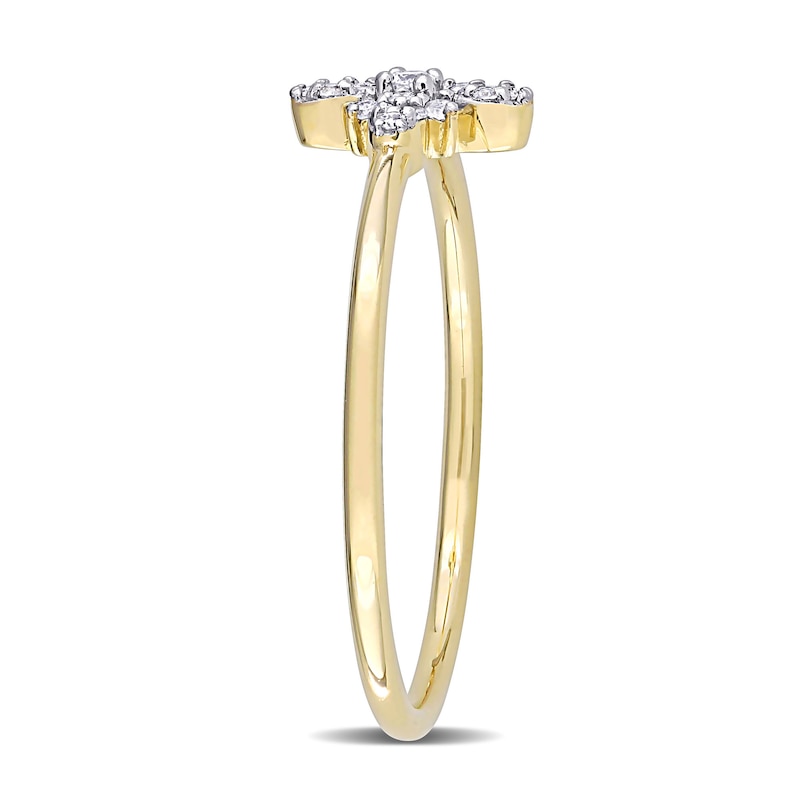 0.088 CT. T.W. Diamond Cross Ring in 10K Gold|Peoples Jewellers