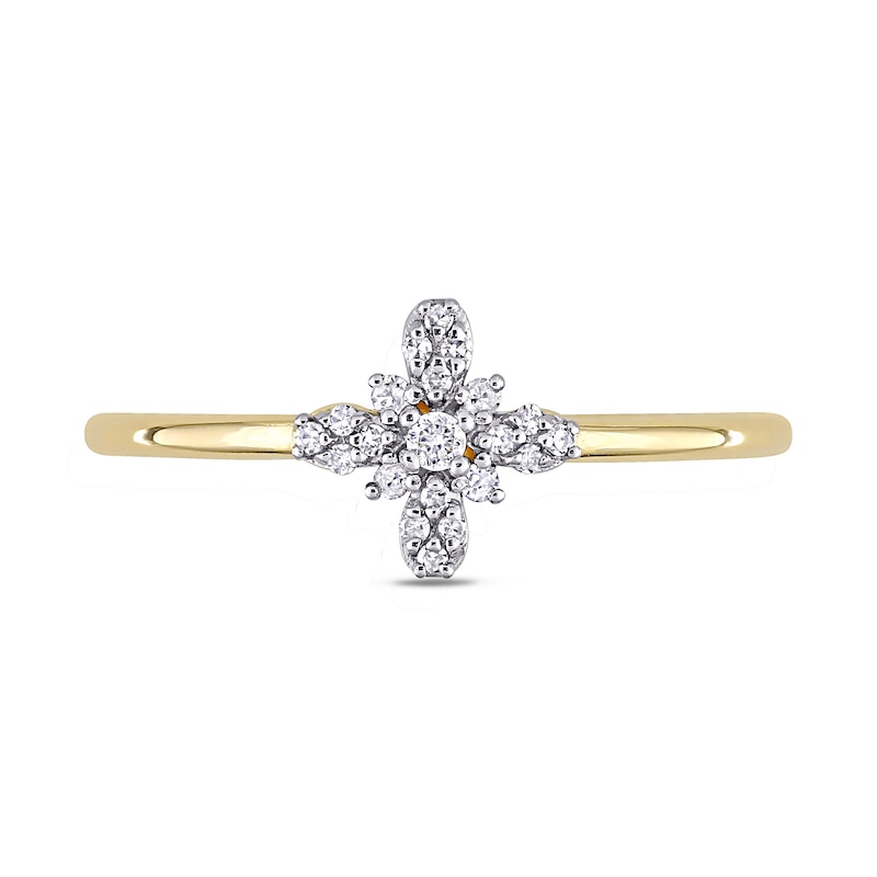 0.088 CT. T.W. Diamond Cross Ring in 10K Gold|Peoples Jewellers