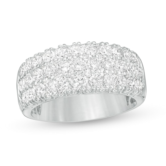 CT. T.W. Diamond Triple Row Anniversary Band in 14K White Gold