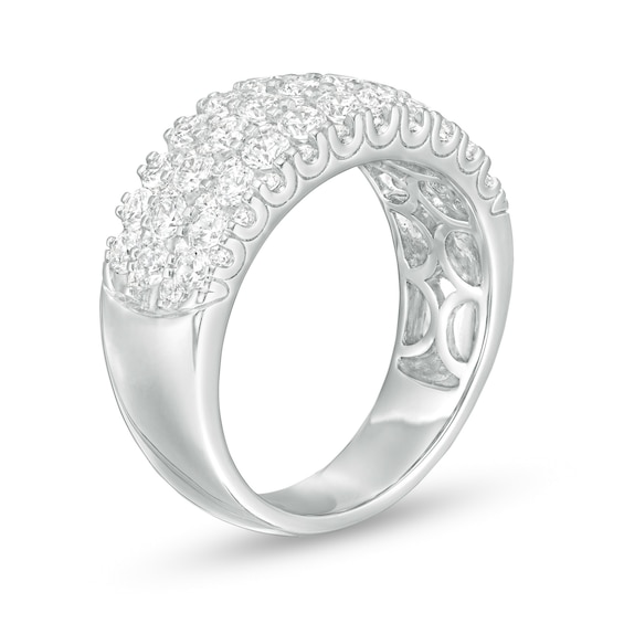 CT. T.W. Diamond Triple Row Anniversary Band in 14K White Gold