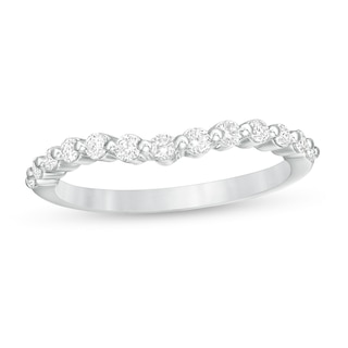 0.30 CT. T.W. Diamond Contour Anniversary Band in 10K White Gold