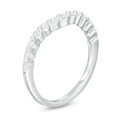 0.30 CT. T.W. Diamond Contour Anniversary Band in 10K White Gold