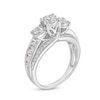 1.45 CT. T.W. Diamond Past Present Future® Engagement Ring in 14K White Gold