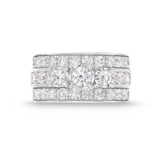 2.95 CT. T.W. Diamond Past Present Future® Engagement Ring in 14K White Gold (I/I2)