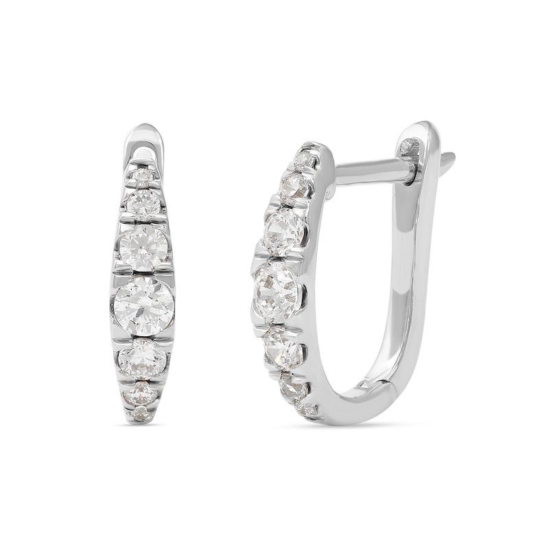 0.45 CT. T.W. Journey Diamond Hoop Earrings in 14K Gold|Peoples Jewellers