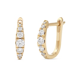 0.45 CT. T.W. Journey Diamond Hoop Earrings in 14K Gold