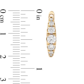 0.45 CT. T.W. Journey Diamond Hoop Earrings in 14K Gold