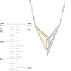 Wonder Woman™ Collection 0.085 CT. T.W. Diamond "Bracelets of Submission" Necklace in Sterling Silver and 10K Gold