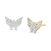 Wonder Woman™ Collection 0.115 CT. T.W. Diamond Symbol Stud Earrings in 10K Gold