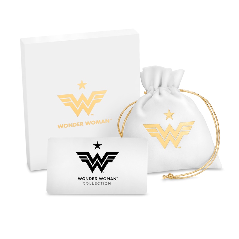 Wonder Woman™ Collection 0.115 CT. T.W. Diamond Symbol Stud Earrings in 10K Gold|Peoples Jewellers