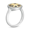 Wonder Woman™ Collection 0.30 CT. T.W. Multi-Colour and White Diamond Cheetah Ring in Sterling Silver and 10K Gold