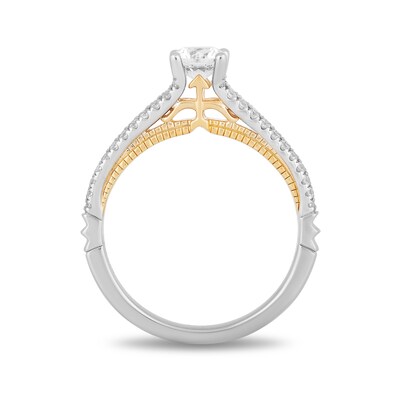 Enchanted Disney Merida 0.69 CT. T.W. Diamond Split Shank Engagement Ring in 14K Two-Tone Gold