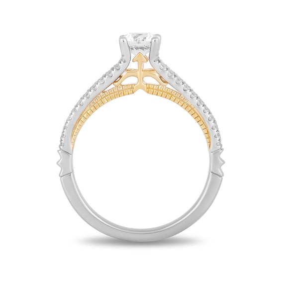 Enchanted Disney Merida 0.69 CT. T.W. Diamond Split Shank Engagement Ring in 14K Two-Tone Gold