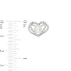 Thumbnail Image 3 of The Kindred Heart from Vera Wang Love Collection Freshwater Cultured Pearl and Diamond Stud Earrings in Sterling Silver