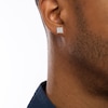Thumbnail Image 1 of Men's 0.15 CT. T.W. Composite Diamond Square Stud Earrings in 10K White Gold