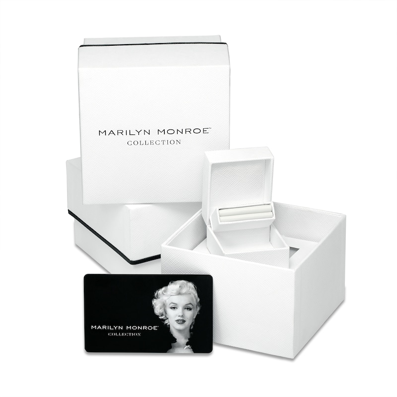 Marilyn Monroe™ Collection 0.95 CT. T.W. Composite Rectangle Diamond Ornate Frame Engagement Ring in 14K White Gold|Peoples Jewellers