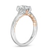 0.72 CT. T.W. Certified Emerald-Cut Diamond Vintage-Style Engagement Ring in 14K Two-Tone Gold (I/I1)