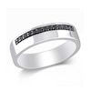 Thumbnail Image 0 of Men's 0.20 CT. T.W. Black Diamond Ribbon Band in Sterling Silver