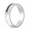 Thumbnail Image 2 of Men's 0.20 CT. T.W. Black Diamond Ribbon Band in Sterling Silver