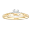 1.00 CT. T.W. Multi-Shape Diamond Past Present Future® Engagement Ring in 14K Two-Tone Gold