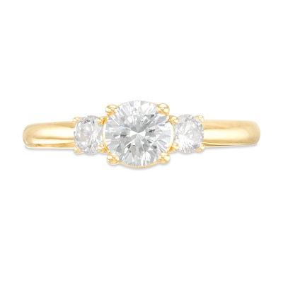 0.98 CT. T.W. Diamond Past Present Future® Engagement Ring in 14K Gold