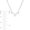 0.45 CT. T.W. Princess-Cut Diamond Past Present Future® Necklace in 10K White Gold