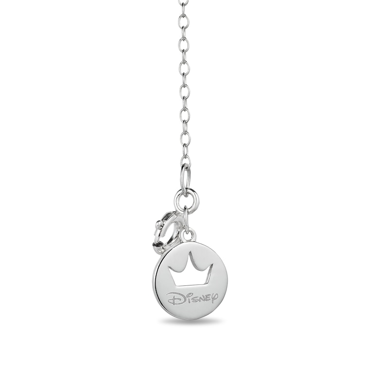 Enchanted Disney Princess 0.085 CT. T.W. Diamond Castle Pendant in Sterling Silver and 10K Rose Gold - 19"