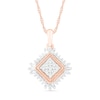 Thumbnail Image 0 of 0.23 CT. T.W. Composite Diamond Tilted Frame Pendant in 10K Rose Gold