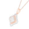 0.23 CT. T.W. Composite Diamond Tilted Frame Pendant in 10K Rose Gold