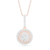 Thumbnail Image 0 of 0.29 CT. T.W. Composite Diamond Frame Drop Pendant in 10K Rose Gold