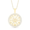 0.145 CT. T.W. Diamond Mandala-Style Pendant in Sterling Silver with 14K Gold Plate