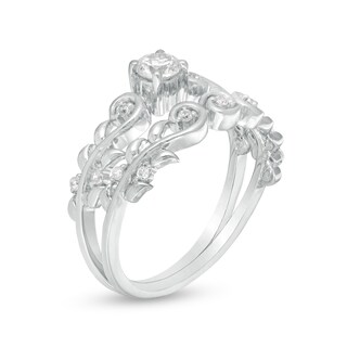 0.29 CT. T.W. Diamond Vine Bridal Set in 10K Gold