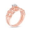 Thumbnail Image 2 of 0.29 CT. T.W. Diamond Open Floral Bridal Set in 10K Rose Gold