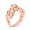 0.29 CT. T.W. Diamond Open Filigree Bridal Set in 10K Rose Gold