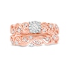 0.29 CT. T.W. Diamond Open Filigree Bridal Set in 10K Rose Gold