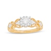 Thumbnail Image 1 of 0.29 CT. T.W. Diamond Butterfly-Sides Vintage-Style Engagement Ring in 10K Gold