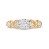 Thumbnail Image 4 of 0.29 CT. T.W. Diamond Butterfly-Sides Vintage-Style Engagement Ring in 10K Gold