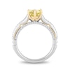 Enchanted Disney Belle Lemon Quartz and 0.29 CT. T.W. Diamond Engagement Ring in 14K Two-Tone Gold