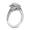 Vera Wang Love Collection 0.95 CT. T.W. Emerald-Cut Diamond Frame Engagement Ring in 14K White Gold with Black Rhodium