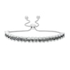 Thumbnail Image 0 of 0.09 CT. T.W. Black Diamond Tennis-Style Bolo Bracelet in Sterling Silver - 9.5"