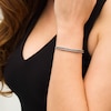 Thumbnail Image 1 of 0.09 CT. T.W. Black Diamond Tennis-Style Bolo Bracelet in Sterling Silver - 9.5"