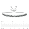 Thumbnail Image 2 of 0.09 CT. T.W. Black Diamond Tennis-Style Bolo Bracelet in Sterling Silver - 9.5"