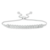 Thumbnail Image 0 of 0.09 CT. T.W. Diamond Double Row Bolo Bracelet in Sterling Silver - 9.5"