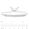 Thumbnail Image 2 of 0.09 CT. T.W. Diamond Double Row Bolo Bracelet in Sterling Silver - 9.5"