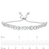 Thumbnail Image 2 of 0.09 CT. T.W. Diamond Continuous "MOM" with Hearts Bolo Bracelet in Sterling Silver - 9.5"