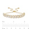 Thumbnail Image 2 of 0.45 CT. T.W. Diamond Cascading Bolo Bracelet in Sterling Silver and 14K Gold Plate - 9.5"