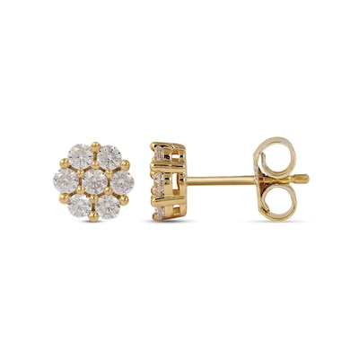 0.29 CT. T.W. Composite Diamond Flower Stud Earrings in 10K Gold